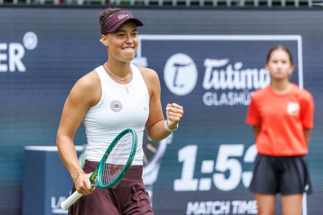 Berlin, 15.06.26, Tennis: VANDA Pharmaceuticals BERLIN TENNIS OPEN 2026 im Steffi-Graf-Stadion. Damen, Einzel, T. J. Brockmann (GER) vs 11 A. Parks (USA). Tessa Johanna Brockmann (Deutschland) freut sich ueber den Sieg. VANDA Pharmaceuticals BERLIN TENNIS OPEN 2026