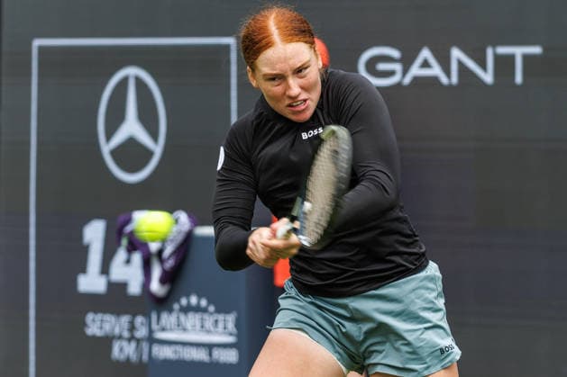 Berlin, 15.06.26, Tennis: VANDA Pharmaceuticals BERLIN TENNIS OPEN 2026 im Steffi-Graf-Stadion. Damen, Einzel, Diane Parry (FRA) vs Ella Seidel (GER). Ella Seidel retourniert einen Ball. VANDA Pharmaceuticals BERLIN TENNIS OPEN 2026