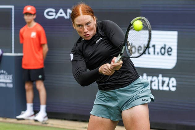 Berlin, 15.06.26, Tennis: VANDA Pharmaceuticals BERLIN TENNIS OPEN 2026 im Steffi-Graf-Stadion. Damen, Einzel, Diane Parry (FRA) vs Ella Seidel (GER). Ella Seidel retourniert einen Ball. VANDA Pharmaceuticals BERLIN TENNIS OPEN 2026