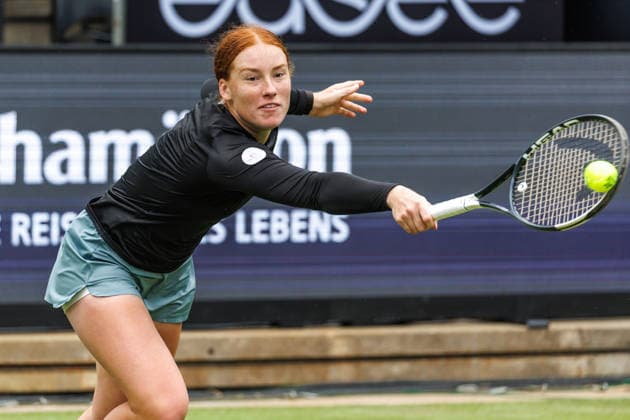Berlin, 15.06.26, Tennis: VANDA Pharmaceuticals BERLIN TENNIS OPEN 2026 im Steffi-Graf-Stadion. Damen, Einzel, Diane Parry (FRA) vs Ella Seidel (GER). Ella Seidel retourniert einen Ball. VANDA Pharmaceuticals BERLIN TENNIS OPEN 2026