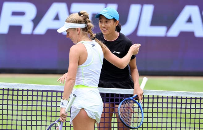 Magdalena Frech (POL) verliert gegen Shuai Zhang (CHN) VANDA Pharmaceuticals Berlin Tennis Open Damen 15.06.2026