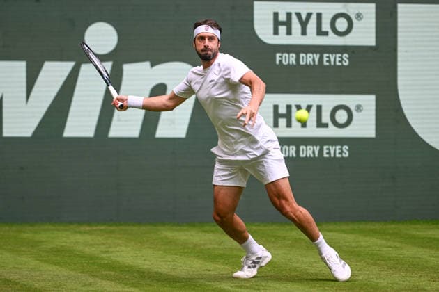 Nikoloz Basilashvili (GEO) 15.06.2026 ¢ Tennis ¢ TERRA WORTMANN OPEN ¢ ATP, Tennis Herren 500, heristo-arena-Halle (Westfalen), TERRA WORTMANN OPEN, NRW Germany