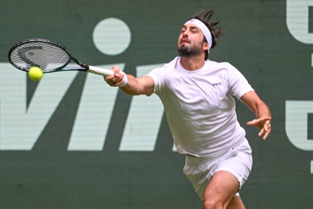 Nikoloz Basilashvili (GEO) 15.06.2026 ¢ Tennis ¢ TERRA WORTMANN OPEN ¢ ATP, Tennis Herren 500, heristo-arena-Halle (Westfalen), TERRA WORTMANN OPEN, NRW Germany