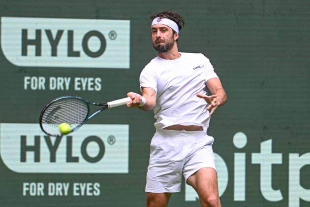 Nikoloz Basilashvili (GEO) 15.06.2026 ¢ Tennis ¢ TERRA WORTMANN OPEN ¢ ATP, Tennis Herren 500, heristo-arena-Halle (Westfalen), TERRA WORTMANN OPEN, NRW Germany