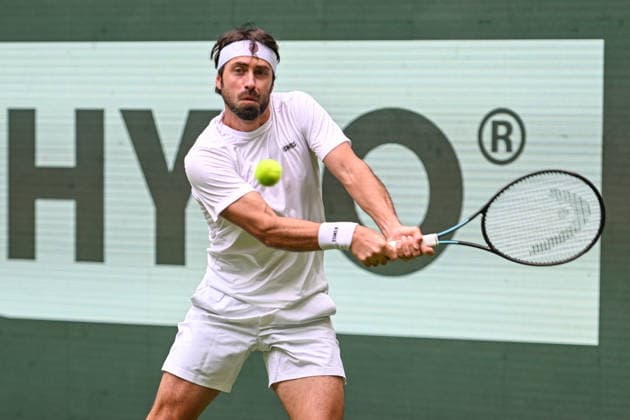 Nikoloz Basilashvili (GEO) 15.06.2026 ¢ Tennis ¢ TERRA WORTMANN OPEN ¢ ATP, Tennis Herren 500, heristo-arena-Halle (Westfalen), TERRA WORTMANN OPEN, NRW Germany
