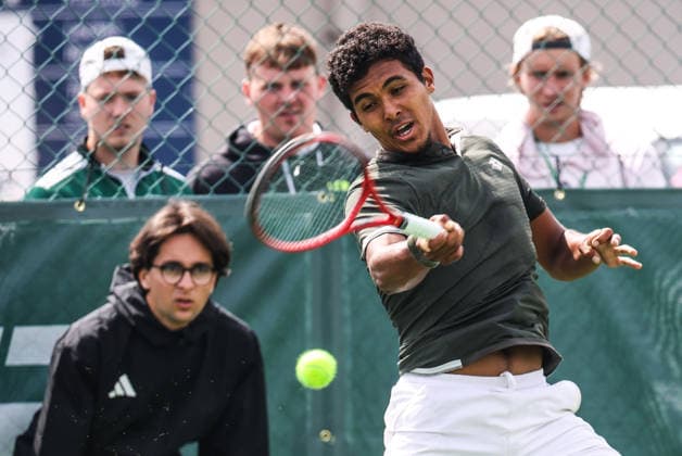 ATP, Tennis Herren Men s Tournament, Elm Park Golf & Sports Club, Dublin 15 6 2026 2nd Round Qualifying Ammar Elamin vs Thanasi Kokkinakis Ammar Elamin of Ireland Ammar Elamin 15 6 2026  Copyright: x INPHO TomxMaherx RDR_4114