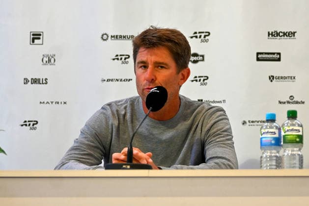 Michael Kohlmann (GER, Davis-Cup-Kapitaen) waehrend einer Pressekonferenz TERRA WORTMANN Open 2026, Tennis, ATP, Tennis Herren Tennis Herren 500, Turnier, Hauptfeld, 15.06.2026, TERRA WORTMANN Open 2026, Tennis, ATP, Tennis Herren 500, Turnier, Hauptfeld, 15.06.2026 Halle
