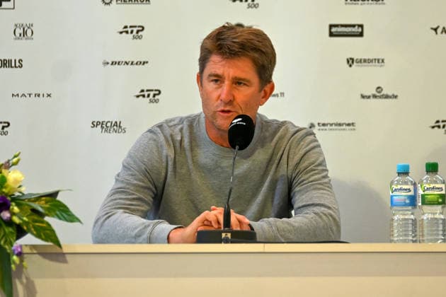 Michael Kohlmann (GER, Davis-Cup-Kapitaen) waehrend einer Pressekonferenz TERRA WORTMANN Open 2026, Tennis, ATP, Tennis Herren Tennis Herren 500, Turnier, Hauptfeld, 15.06.2026, TERRA WORTMANN Open 2026, Tennis, ATP, Tennis Herren 500, Turnier, Hauptfeld, 15.06.2026 Halle