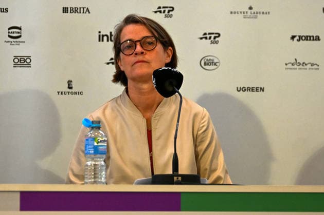 Veronika Ruecker (GER, DTB-Vorstand) waehrend einer Pressekonferenz TERRA WORTMANN Open 2026, Tennis, ATP, Tennis Herren Tennis Herren 500, Turnier, Hauptfeld, 15.06.2026, TERRA WORTMANN Open 2026, Tennis, ATP, Tennis Herren 500, Turnier, Hauptfeld, 15.06.2026 Halle