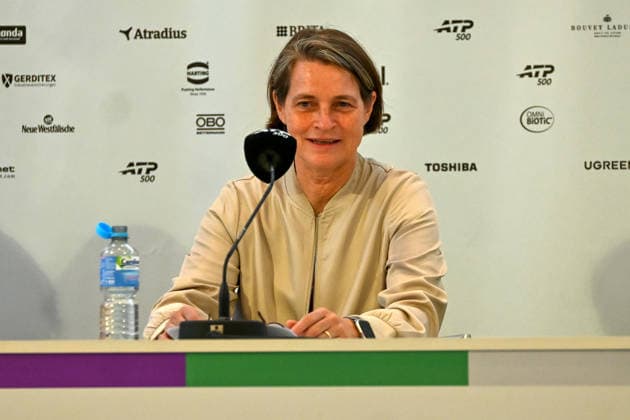 Veronika Ruecker (GER, DTB-Vorstand) waehrend einer Pressekonferenz TERRA WORTMANN Open 2026, Tennis, ATP, Tennis Herren Tennis Herren 500, Turnier, Hauptfeld, 15.06.2026, TERRA WORTMANN Open 2026, Tennis, ATP, Tennis Herren 500, Turnier, Hauptfeld, 15.06.2026 Halle
