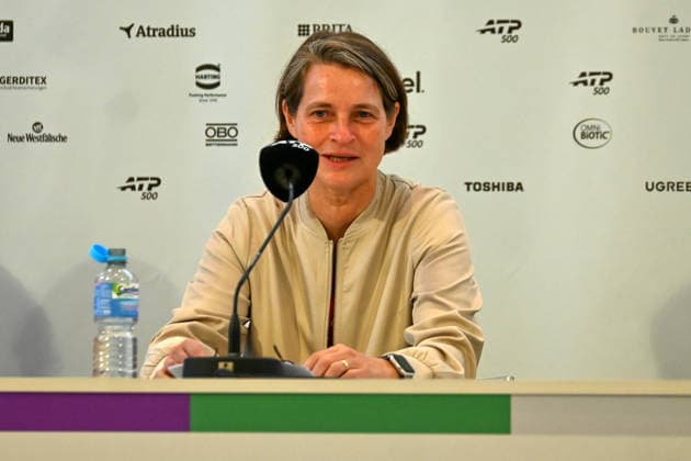 Veronika Ruecker (GER, DTB-Vorstand) waehrend einer Pressekonferenz TERRA WORTMANN Open 2026, Tennis, ATP, Tennis Herren Tennis Herren 500, Turnier, Hauptfeld, 15.06.2026, TERRA WORTMANN Open 2026, Tennis, ATP, Tennis Herren 500, Turnier, Hauptfeld, 15.06.2026 Halle
