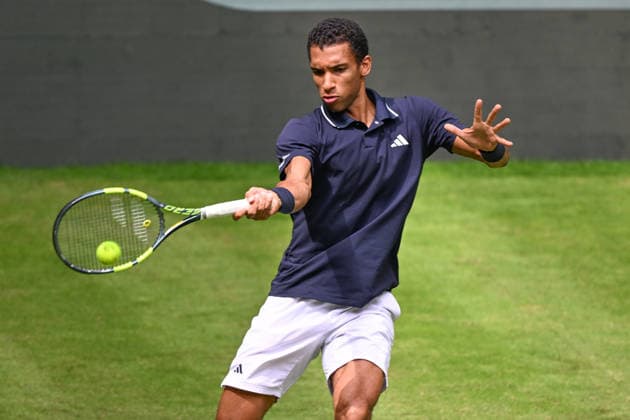 Felix AUGER-ALIASSIME (CAN) 15.06.2026 ¢ Tennis ¢ TERRA WORTMANN OPEN ¢ ATP, Tennis Herren 500, heristo-arena-Halle (Westfalen), TERRA WORTMANN OPEN, NRW Germany