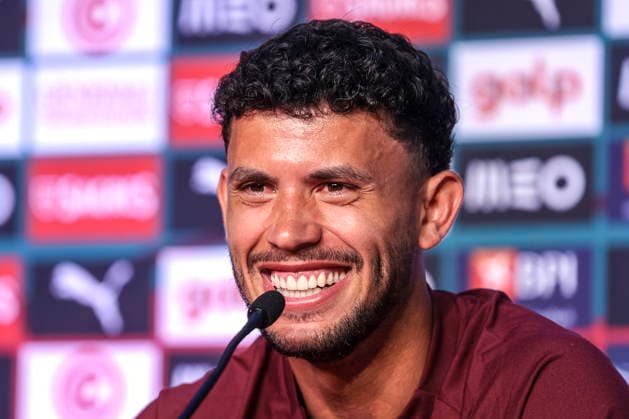FIFA World Cup, WM, Weltmeisterschaft, Fussball 2026 - Portugal press conference, PK, Pressekonferenz Portugal s Matheus Nunes attends a press conference at the training site in Garden District Park for the FIFA World Cup 2026 in Palm Beach, Florida, USA, 15 June 2026. Palm Beach Florida Estados Unidos  Copyright: xMIGUELxA.xLOPESx