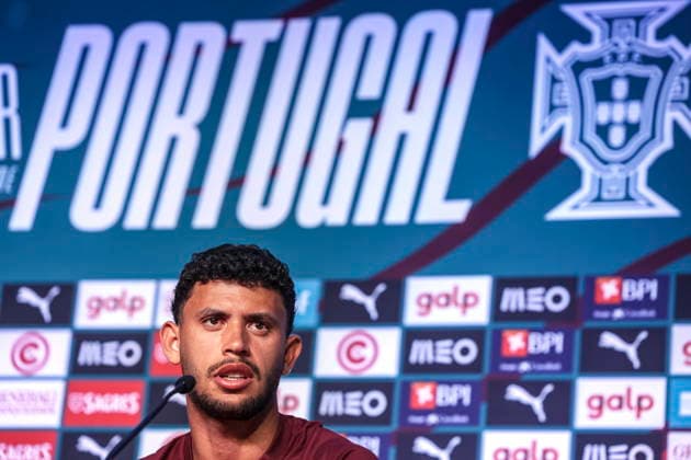 FIFA World Cup, WM, Weltmeisterschaft, Fussball 2026 - Portugal press conference, PK, Pressekonferenz Portugal s Matheus Nunes attends a press conference at the training site in Garden District Park for the FIFA World Cup 2026 in Palm Beach, Florida, USA, 15 June 2026. Palm Beach Florida Estados Unidos  Copyright: xMIGUELxA.xLOPESx