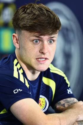 Ben Gannon-Doak of Scotland Scotland press conference, PK, Pressekonferenz 2026 FIFA World Cup, WM, Weltmeisterschaft, Fussball Football, Atrium Health Performance Park, Charlotte, USA - 15 Jun 2026Charlotte Atrium Health Performance Park United States of America EDITORIAL USE ONLY No use with unauthorised audio, video, data, fixture lists, club league logos or live services. Online in-match use limited to 120 images, no video emulation. No use in betting, games or single club league player publications.  Copyright: xMichaelxZemanek Shutterstockx 16924171ag