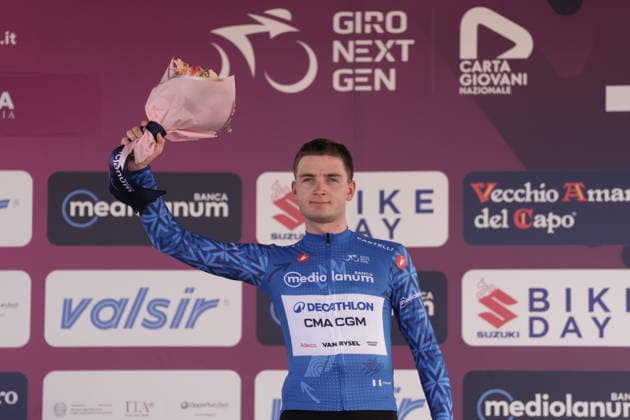 Finland s Kasper Borremans of Bahrain Victorious Development Team blue jersey during Stage 2 of the Giro Next Generation from Tropea to Crotone Italy, June 15, 2026  Copyright: xMassimoxPaolone LaPressex