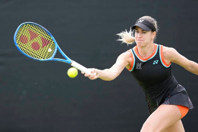Lexus Nottingham Open - Day One Anna Bondar of Hungary competes during her Round of 32 match at the 2026 Lexus Nottingham Open Women s tennis tournament at the Nottingham Tennis Centre in Nottingham, England, on June 15, 2026. Nottingham United Kingdom  Copyright: xOwenxHammondx originalFilename:hammond-2026lexu260615_nptn3.jpg