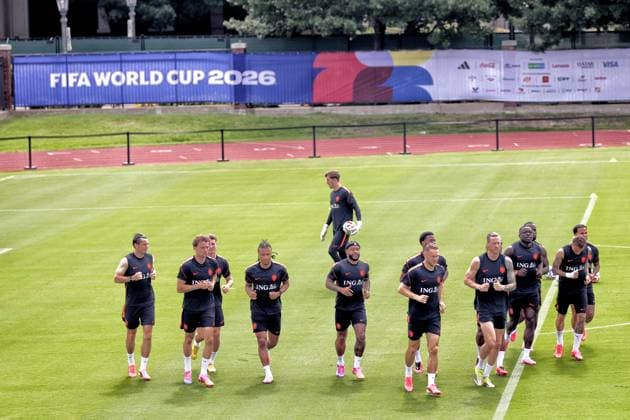 DALLAS, 15-06-2026, Southern Methodist University, World Cup 2026, Netherlands training following yesterday™s match against Japan. Picture shows Netherlands training in Dallas  x204382008x Copyright: