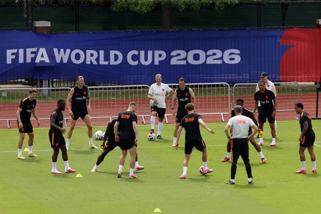 DALLAS, 15-06-2026, Southern Methodist University, World Cup 2026, Netherlands training following yesterday™s match against Japan. Picture shows Netherlands training in Dallas  x204382428x Copyright: