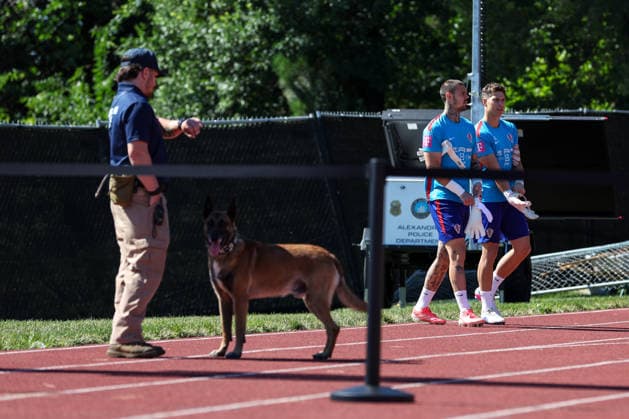 Croatia Training And press conference, PK, Pressekonferenz - FIFA World Cup, WM, Weltmeisterschaft, Fussball 2026 Dominik Kotarski and Ivor Pandur of Croatia during the training session at training centre at Episcopal High School on June 15, 2026 in Alexandria, Virginia.  IgorxKralj PIXSELL