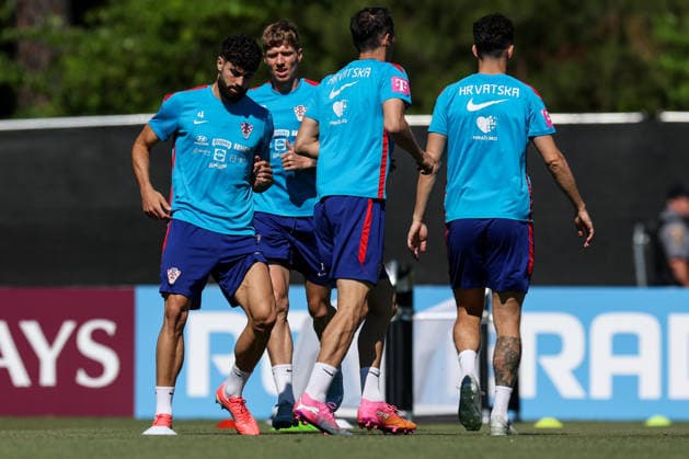 Croatia Training And press conference, PK, Pressekonferenz - FIFA World Cup, WM, Weltmeisterschaft, Fussball 2026 Josko Gvardiol and Kristijan Jakic of Croatia during the training session at training centre at Episcopal High School on June 15, 2026 in Alexandria, Virginia.  IgorxKralj PIXSELL