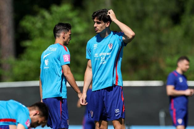 Croatia Training And press conference, PK, Pressekonferenz - FIFA World Cup, WM, Weltmeisterschaft, Fussball 2026 Nikola Moro and Igor Matanovic of Croatia during the training session at training centre at Episcopal High School on June 15, 2026 in Alexandria, Virginia.  IgorxKralj PIXSELL