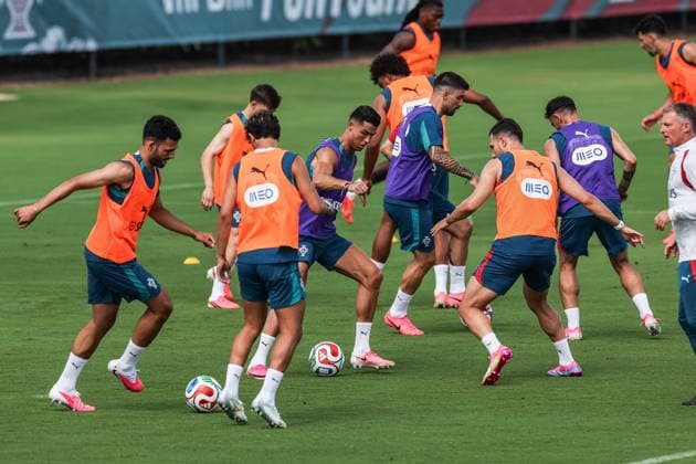 FIFA World Cup, WM, Weltmeisterschaft, Fussball 2026 - Portugal training session Portugal s players participate during a training session of Portugal s national team, Nationalteam at Garden District Park in Palm Beach, Florida, USA, 15 June 2026. Palm Beach Florida Estados Unidos  Copyright: xMIGUELxA.xLOPESx