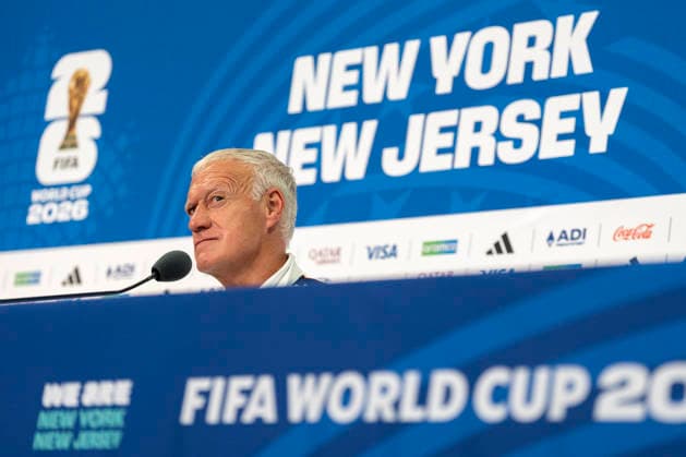 France s soccer head coach Didier Deschamps addresses the press during a press conference, PK, Pressekonferenz East Rutherford, New Jersey, United States, 15 June 2026. France will face Senegal in their soccer Wold s Cup first match on 16 June 2026. Didier Deschamps press conference !ACHTUNG: NUR REDAKTIONELLE NUTZUNG!  Copyright: xAngelxColmenaresx GRAF8818 20260615-55020603901_1