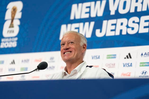 France s soccer head coach Didier Deschamps addresses the press during a press conference, PK, Pressekonferenz East Rutherford, New Jersey, United States, 15 June 2026. France will face Senegal in their soccer Wold s Cup first match on 16 June 2026. Didier Deschamps press conference !ACHTUNG: NUR REDAKTIONELLE NUTZUNG!  Copyright: xAngelxColmenaresx GRAF8817 20260615-55020603903_1