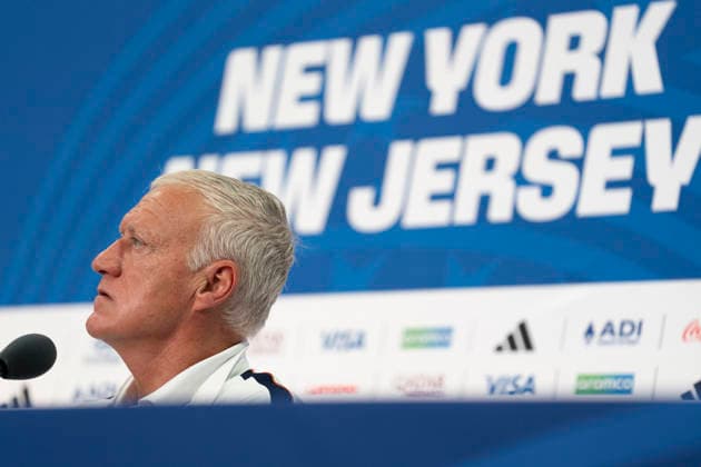 France s soccer head coach Didier Deschamps addresses the press during a press conference, PK, Pressekonferenz East Rutherford, New Jersey, United States, 15 June 2026. France will face Senegal in their soccer Wold s Cup first match on 16 June 2026. Didier Deschamps press conference !ACHTUNG: NUR REDAKTIONELLE NUTZUNG!  Copyright: xAngelxColmenaresx GRAF8816 20260615-55020603907_1