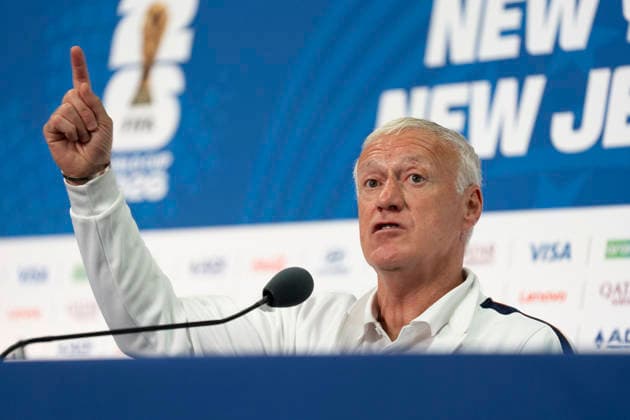 France s soccer head coach Didier Deschamps addresses the press during a press conference, PK, Pressekonferenz East Rutherford, New Jersey, United States, 15 June 2026. France will face Senegal in their soccer Wold s Cup first match on 16 June 2026. Didier Deschamps press conference !ACHTUNG: NUR REDAKTIONELLE NUTZUNG!  Copyright: xAngelxColmenaresx GRAF8815 20260615-55020603911_1