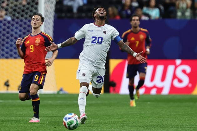 FIFA World Cup, WM, Weltmeisterschaft, Fussball 2026 - Group H - Spain vs Cabo Verde Ryan Mendes of Cape Verde reacts during the FIFA World Cup 2026 group stage match Spain vs Cabo Verde, in Atlanta, USA, 15 June 2026. ATLANTA United States  Copyright: xRONALDxWITTEKx