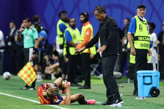 FIFA World Cup, WM, Weltmeisterschaft, Fussball 2026 - Group H - Spain vs Cabo Verde Cape Verde s head coach Bubista (R) reacts during the FIFA World Cup 2026 group stage match Spain vs Cabo Verde, in Atlanta, USA, 15 June 2026. ATLANTA United States  Copyright: xRONALDxWITTEKx