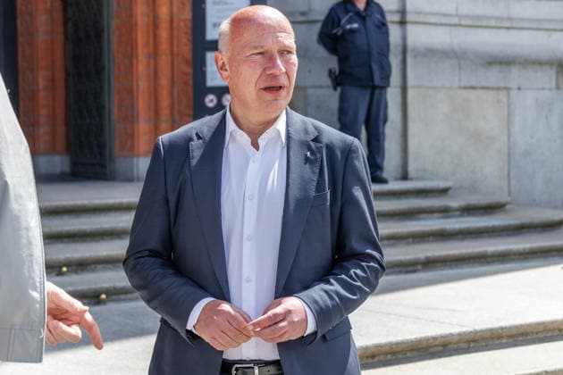 15.06.2026, Berlin, Bürgermeister Kai Wegner empfängt die Handball Manschaft Füchse Berlin am Roten Rathauses. Bürgermeister Kai Wegner empfängt die Füchse Berlin