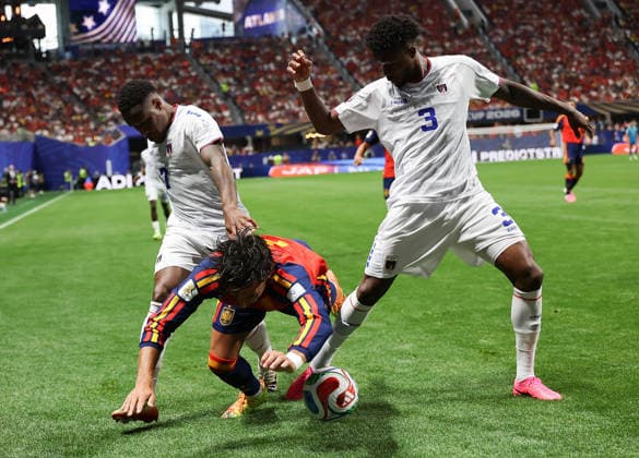 (260616) -- ATLANTA, June 16, 2026 -- Ferran Torres (C) of Spain competes during the group H match between Spain and Cape Verde at the 2026 FIFA World Cup, WM, Weltmeisterschaft, Fussball at Atlanta Stadium in Atlanta, the United States, June 15, 2026. ) (SP)U.S.-ATLANTA-FOOTBALL-FIFA WORLD CUP-GROUP H-ESP VS CPV WangxKaiyan 