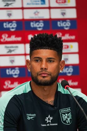 Panama Training Day - 2026 FIFA World Cup, WM, Weltmeisterschaft, Fussball Andres ANDRADE 16 of Panama national football team during the press conference, PK, Pressekonferenz before the training day ahead the 2026 FIFA World Cup Group L match against Ghana at Nottawasaga Resort. on June 15, 2026 in Toronto, Canada. (Photo by Leonardo Ramirez Eyepix Group) Copyright: xLeonardoxRamirezx xEyepixxGroupx LR15062026-02514