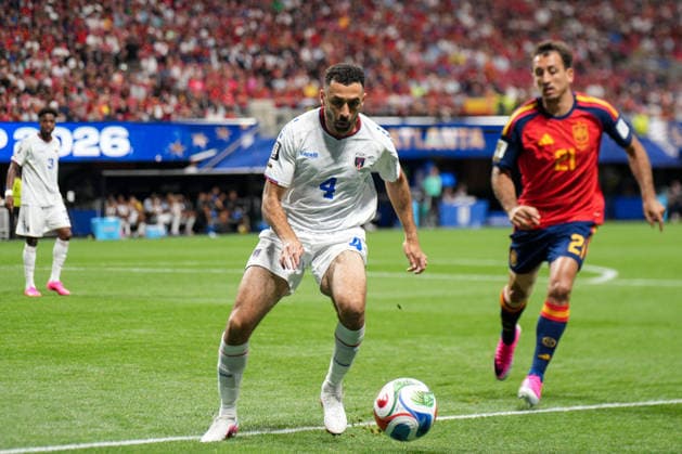 Roberto Lopes of Cabo Verde runs with the ball during a FIFA Menâ€™s World Cup 2026 Group Stage football match between Spain and Cabo Verde at Atlanta Stadium, in Atlanta on June 15th 2026 (Photo by Alexandra Fechete SPP)  Copyright: xAlexandraxFechete SPPx Sportspressphoto_SPR167216