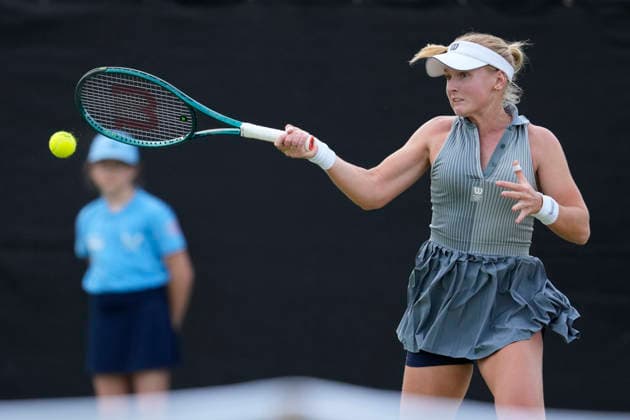 Lexus Nottingham Open - Day One Taylah Preston of Australia competes during her Round of 32 match at the 2026 Lexus Nottingham Open Women s tennis tournament at the Nottingham Tennis Centre in Nottingham, England, on June 15, 2026. Nottingham Great Britain United Kingdom  Copyright: xOwenxHammondx originalFilename:hammond-2026lexu260615_npGCK.jpg
