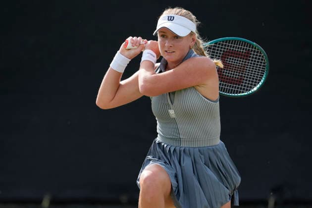 Lexus Nottingham Open - Day One Taylah Preston of Australia competes during her Round of 32 match at the 2026 Lexus Nottingham Open Women s tennis tournament at the Nottingham Tennis Centre in Nottingham, England, on June 15, 2026. Nottingham Great Britain United Kingdom  Copyright: xOwenxHammondx originalFilename:hammond-2026lexu260615_npWEv.jpg