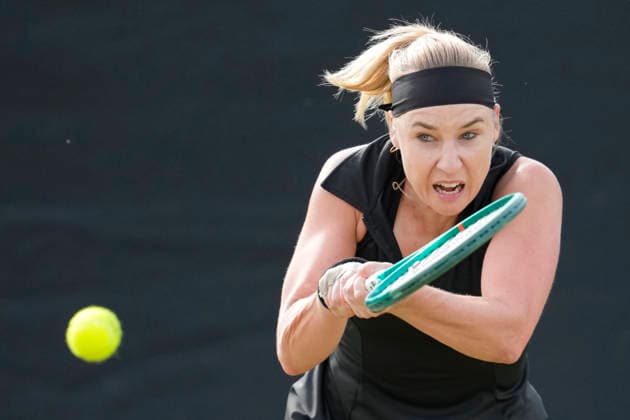 Lexus Nottingham Open - Day One Anna Blinkova in action during her Round of 32 match at the 2026 Lexus Nottingham Open Women s tennis tournament at the Nottingham Tennis Centre in Nottingham, England, on June 15, 2026. Nottingham Great Britain United Kingdom  Copyright: xOwenxHammondx originalFilename:hammond-2026lexu260615_npdz6.jpg