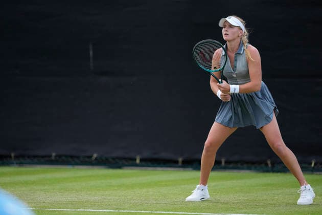 Lexus Nottingham Open - Day One Taylah Preston of Australia competes during her Round of 32 match at the 2026 Lexus Nottingham Open Women s tennis tournament at the Nottingham Tennis Centre in Nottingham, England, on June 15, 2026. Nottingham Great Britain United Kingdom  Copyright: xOwenxHammondx originalFilename:hammond-2026lexu260615_npu8U.jpg