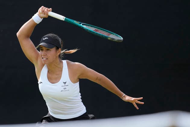 Lexus Nottingham Open - Day One Jessica Bouzas Maneiro of Spain in action during her Round of 32 match at the 2026 Lexus Nottingham Open Women s tennis tournament at the Nottingham Tennis Centre in Nottingham, England, on June 15, 2026. Nottingham Great Britain United Kingdom  Copyright: xOwenxHammondx originalFilename:hammond-2026lexu260615_npzDr.jpg