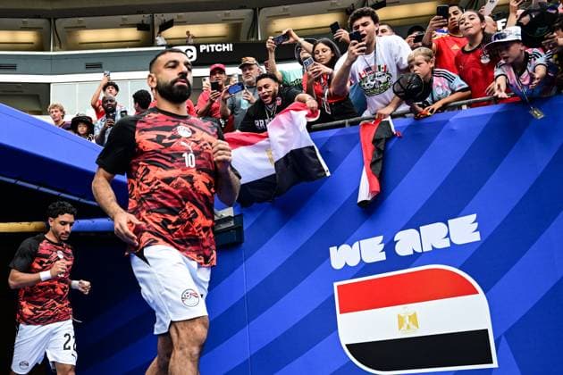 Egypt s Mohamed Salah pictured before a soccer game between Belgian national team, Nationalteam Red Devils and Egypt, on Monday 15 June 2026 in Seattle, the first game in the group stage of the FIFA World Cup, WM, Weltmeisterschaft, Fussball 2026 in the United States of America. The Diables Rouges - Rode Duivels were drawn into Group G. DIRKxWAEM  x177806642x
