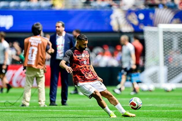 Belgium vs Egypt - 2026 FIFA World Cup, WM, Weltmeisterschaft, Fussball SEATTLE, USA - JUNE 15 : Salah Mohamed forward of Egypt before the start of the game during the FIFA World Cup 2026 Group G match between Belgium and Egypt at the Lumen Field stadium on June 15, 2026 in Seattle, USA, 15 06 2026 Seattle United States of America  Copyright: xJanxDexMeuleneirx