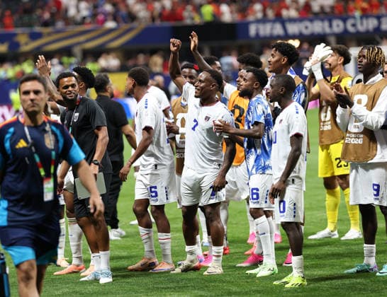 (260616) -- ATLANTA, June 16, 2026 -- Players of Cape Verde greet the spectators after the group H match between Spain and Cape Verde at the 2026 FIFA World Cup, WM, Weltmeisterschaft, Fussball at Atlanta Stadium in Atlanta, the United States, June 15, 2026. ) (SP)U.S.-ATLANTA-FOOTBALL-FIFA WORLD CUP-GROUP H-ESP VS CPV WangxKaiyan 