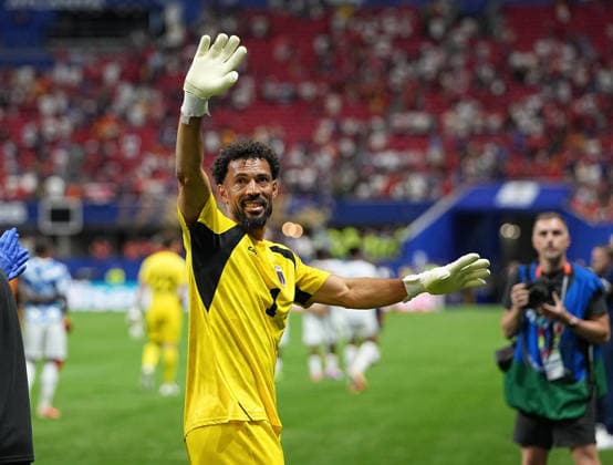 (260616) -- ATLANTA, June 16, 2026 -- Goalkeeper Vozinha of Cape Verde waves after the group H match between Spain and Cape Verde at the 2026 FIFA World Cup, WM, Weltmeisterschaft, Fussball at Atlanta Stadium in Atlanta, the United States, June 15, 2026. ) (SP)U.S.-ATLANTA-FOOTBALL-FIFA WORLD CUP-GROUP H-ESP VS CPV JuxHuanzong 
