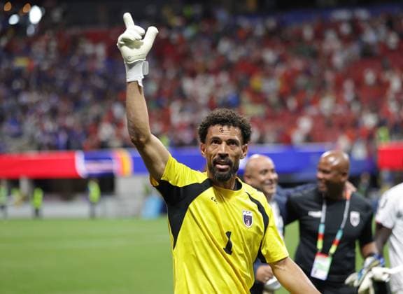 FIFA World Cup, WM, Weltmeisterschaft, Fussball 2026 - Spain v Cape Verde ATLANTA, UNITED STATES OF AMERICA, June 15: Vozinha of Cape Verde national team, Nationalteam celebrates at the full time whistle after the 0-0 draw during the FIFA World Cup 2026 match in Group H between Spain v Cape Verde at Atlanta Stadium, Atlanta, Georgia, United States Of America, on 15 June. (Photo by DC Photo Crystal Pix) Atlanta Atlanta Stadium United States Of America Copyright: xDCxPhotox xCrystaxPixx SportsxPressxPhotox Sportspressphoto_SPR167454
