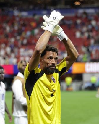 FIFA World Cup, WM, Weltmeisterschaft, Fussball 2026 - Spain v Cape Verde ATLANTA, UNITED STATES OF AMERICA, June 15: Vozinha of Cape Verde national team, Nationalteam celebrates at the full time whistle after the 0-0 draw during the FIFA World Cup 2026 match in Group H between Spain v Cape Verde at Atlanta Stadium, Atlanta, Georgia, United States Of America, on 15 June. (Photo by DC Photo Crystal Pix) Atlanta Atlanta Stadium United States Of America Copyright: xDCxPhotox xCrystaxPixx SportsxPressxPhotox Sportspressphoto_SPR167455
