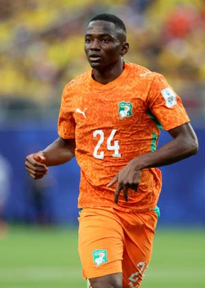 Cote D Ivoire v Ecuador: Group E - FIFA World Cup, WM, Weltmeisterschaft, Fussball 2026 Bazoumana Toure of Cote D Ivoire running during the FIFA World Cup 2026 Group E match between Cote D Ivoire and Ecuador at Philadelphia Stadium on June 14, 2026 in Philadelphia, United States. WARNING! This Photograph May Only Be Used For Newspaper And Or Magazine Editorial Purposes. May Not Be Used For Publications Involving 1 player, 1 Club Or 1 Competition Without Written Authorisation From Football DataCo Ltd. For Any Queries, Please Contact Football DataCo Ltd on +44 (0) 207 864 9121 Philadelphia Philadelphia Stadium PA United States Copyright: xAllstarxPicturexLibraryxLtdx