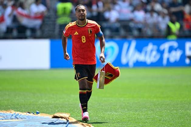 Belgium vs Egypt - 2026 FIFA World Cup, WM, Weltmeisterschaft, Fussball SEATTLE, USA - JUNE 15 : Tielemans Youri midfielder of Belgium pictured during the FIFA World Cup 2026 Group G match between Belgium and Egypt at the Lumen Field stadium on June 15, 2026 in Seattle, USA, 15 06 2026 Seattle United States of America  Copyright: xNicoxVereeckenx